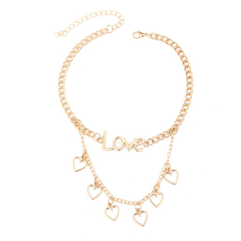 Armband Factory - Fashion Gold Color Heart Love Multi-Layers Adjustable for Women