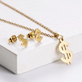 Jewelry Set Factory - 2025 Butterfly Animal Key Necklace Earrings Stainless Steel