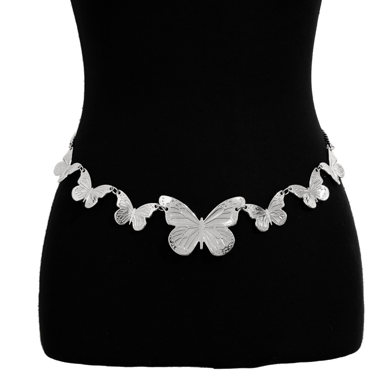 Body Chain Factory - Minimalist Geometric Insect Punk Three-Dimensional Butterfly