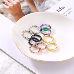 Hoop Earrings Manufacturer - Huggies Round Small Men Women Custom 2.0mm Stainless