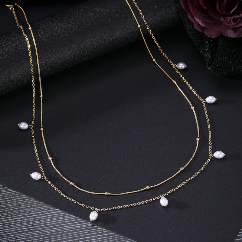 Waist Chain Factory - Summer Trendy Sexy Layered Beads Snake Chain Pearl Charm