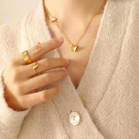 Jewelry Set Manufacturer - Hot Sale Frosted Butterfly Pendant Necklace Earrings Ring