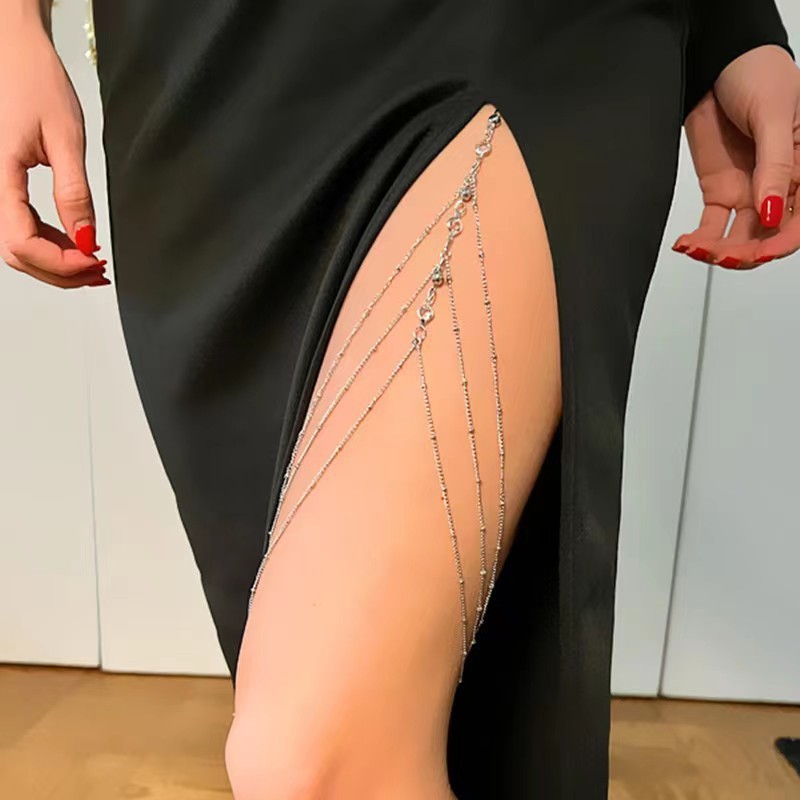 Body Chain Supplier - Fashion Diamond Encrusted Garden Bead Chain Glitter Pendant