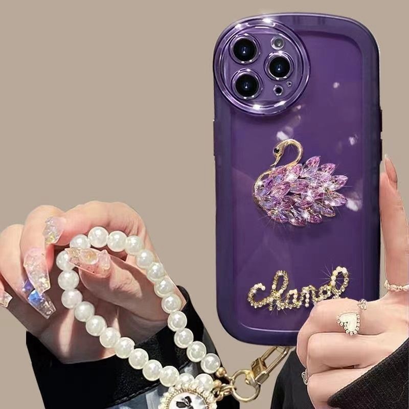 TPU Cover Factory - Rhinestone Swan Bracelet OPPO