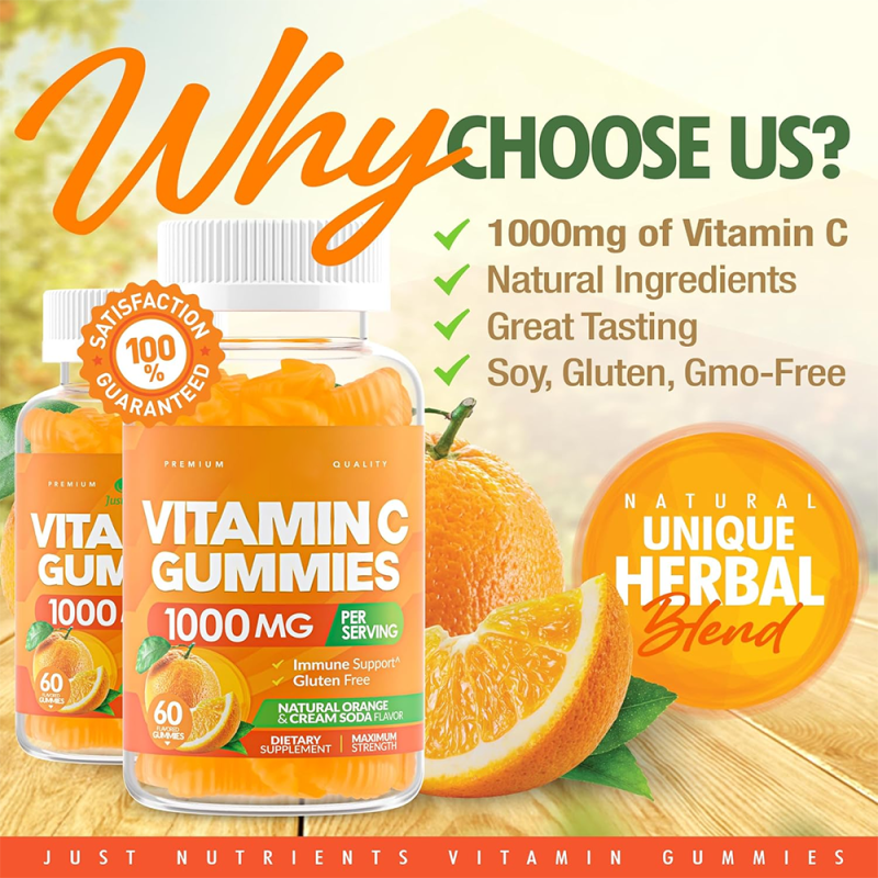 OEM Vitamin C Gummies Manufacturer - Private Label Vitamin C Supplements for Adults & Kids (Immune System & Collagen Support)