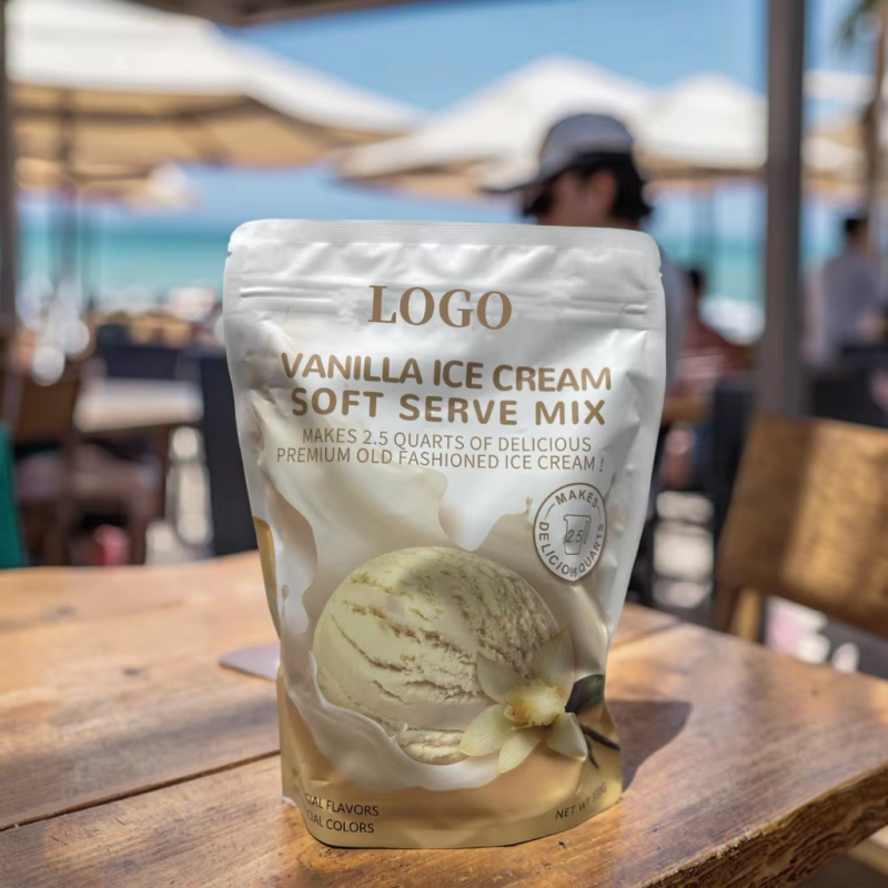 OEM/ODM Soft Ice Cream Mix Powder Manufacturer - Private Label Vanilla Flavor Soft Serve Ice Cream Mix