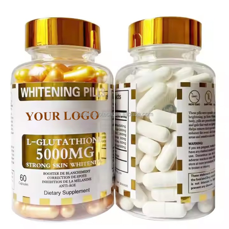 OEM Skin Whitening Supplements Capsule Manufacturer - Private Label L-Glutathione Capsules with Vitamin C & Collagen Blend for Skin Brightening
