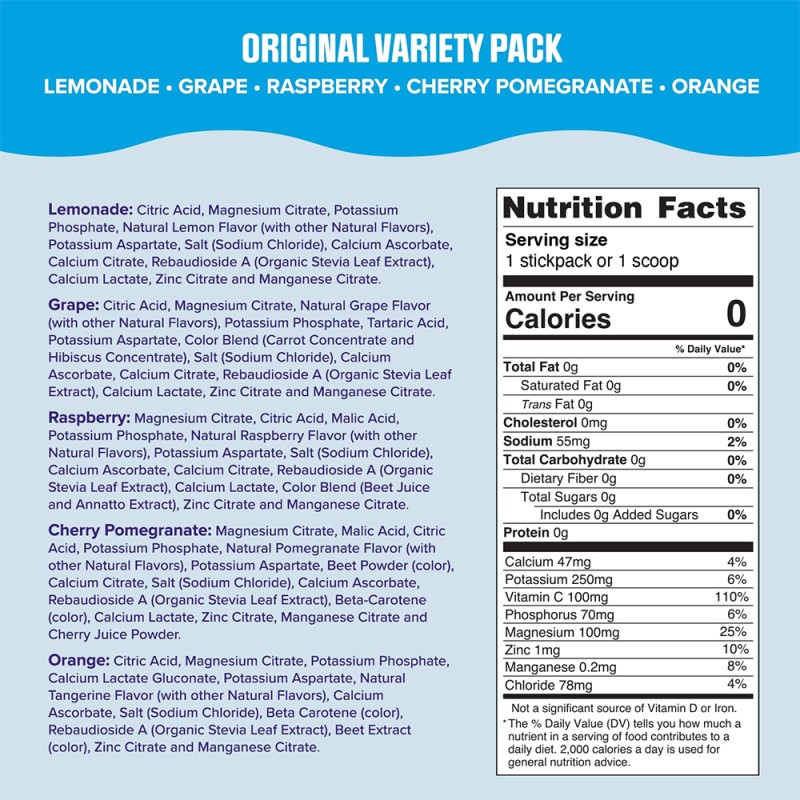OEM/ODM Zero Sugar Magnesium Electrolytes Manufacturer - Private Label Customizable 20-Count Sports Nutrition Electrolytes Drink Mix