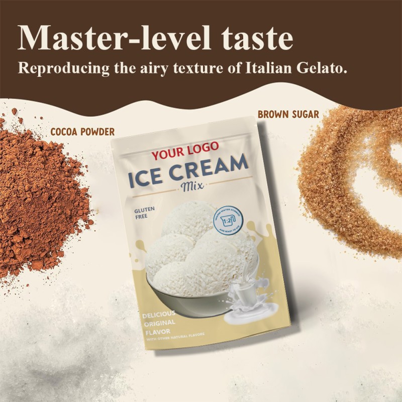 OEM Vitamin-Fortified Ice Cream Powder Manufacturer - Private Label Original Customizable Ice Cream Mix (Support Bulk Wholesale)