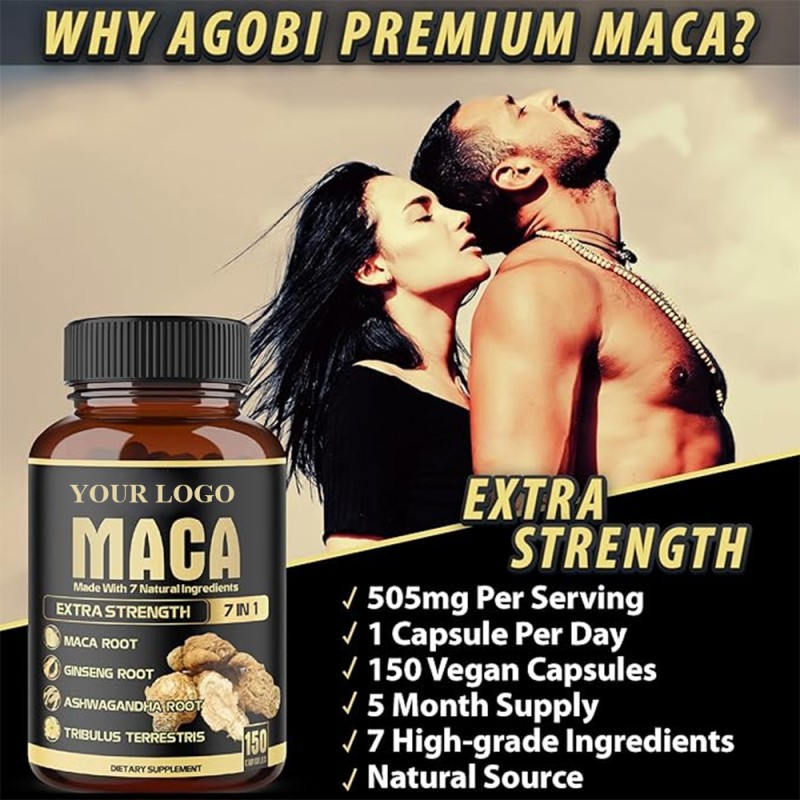 OEM Men's Maca Capsules Manufacturer - Private Label Natural Maca Multi-Vitamin Capsules for Energy Support