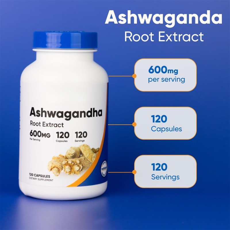 OEM Ashwagandha Herbal Supplement Capsule Manufacturer - Private Label Custom Label Vegetarian Non-GMO Ashwagandha Root Powder Capsules