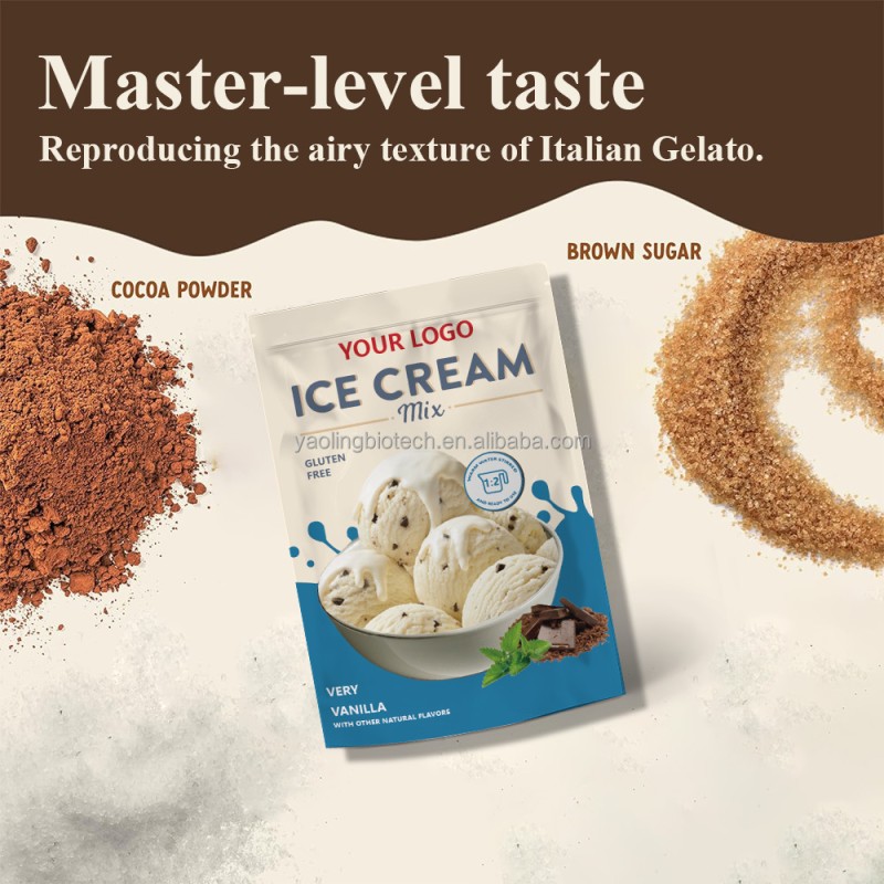 OEM Vanilla-Chocolate Vitamin Ice Cream Powder Manufacturer - Private Label Custom Flavors & Packaging Ice Cream Mix (For Shop/Home/Hotels)