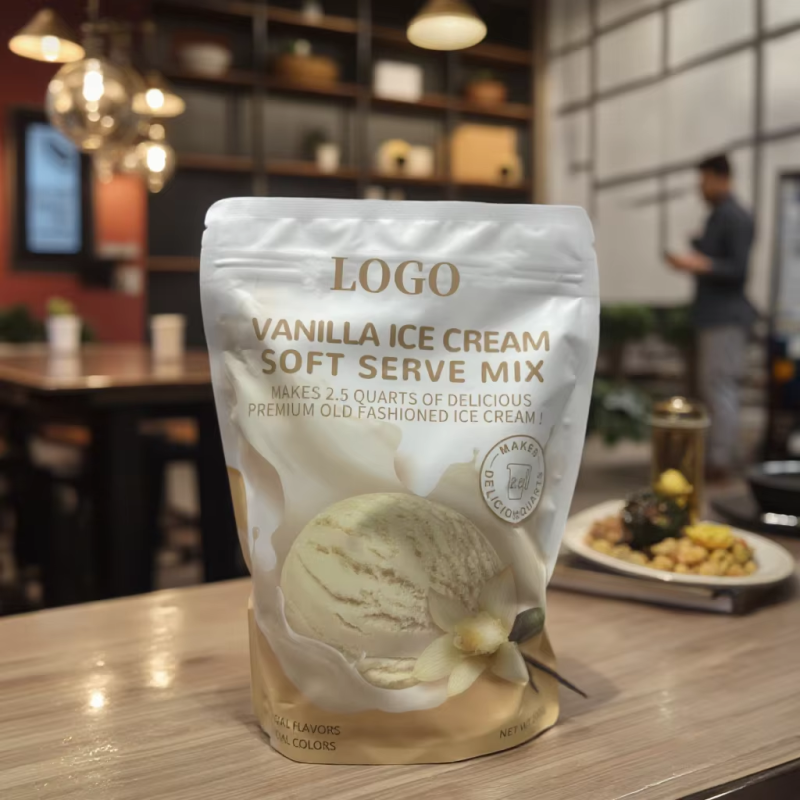 OEM/ODM Soft Ice Cream Mix Powder Manufacturer - Private Label Vanilla Flavor Soft Serve Ice Cream Mix