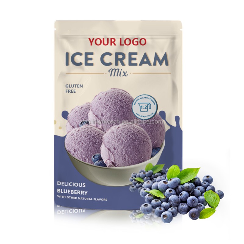 OEM/ODM Blueberry Antioxidant Ice Cream Powder Manufacturer - Private Label Low-Sugar Vegan Dessert Mix with Vitamins