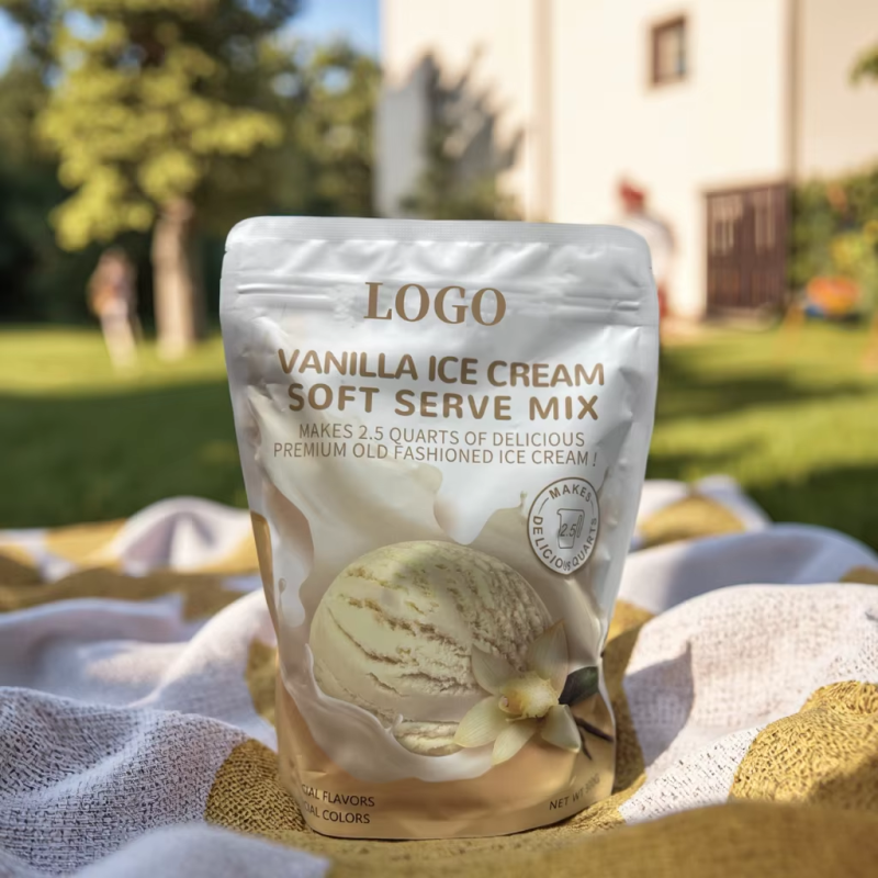 OEM/ODM Soft Ice Cream Mix Powder Manufacturer - Private Label Vanilla Flavor Soft Serve Ice Cream Mix