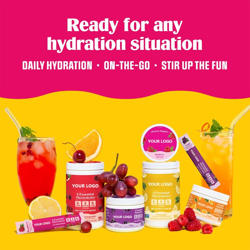 OEM/ODM Zero Sugar Magnesium Electrolytes Manufacturer - Private Label Customizable 20-Count Sports Nutrition Electrolytes Drink Mix