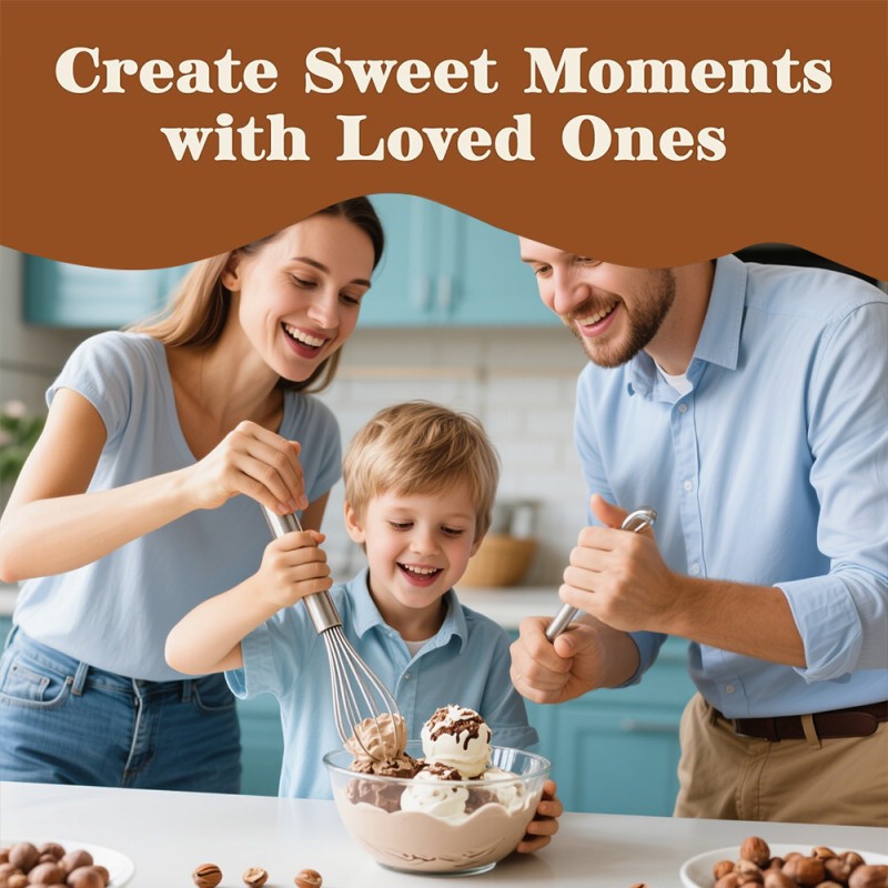 OEM Ice Cream Powder Manufacturer - Private Label Customizable Labels Vanilla Chocolate Hazelnut Ice Cream Mix (Vitamin-Added)