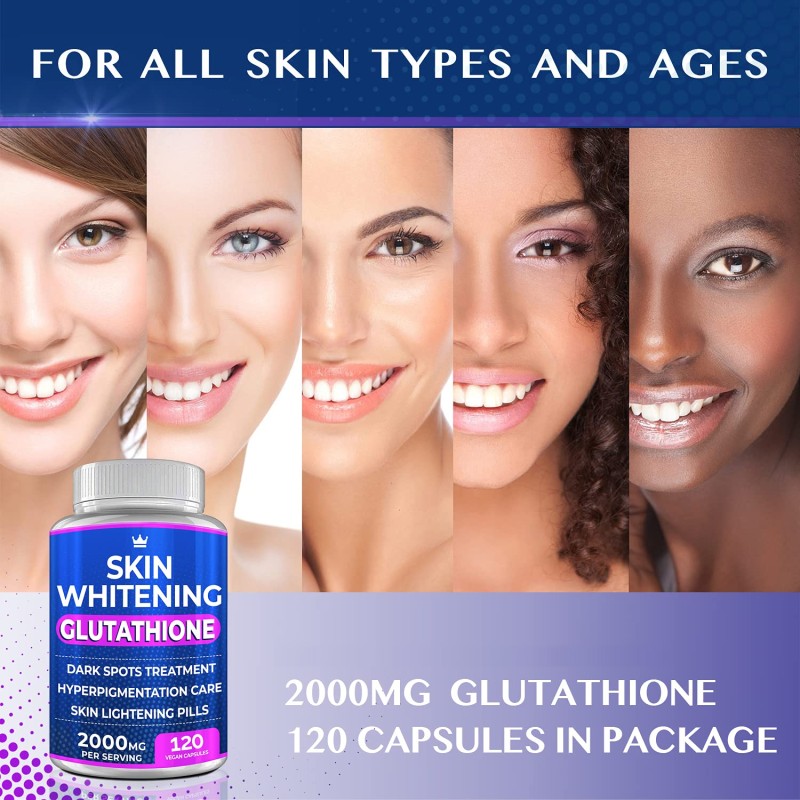 Skin Brightening Capsules Manufacturer - OEM/ODM Private Label L-Glutathione Capsules 2000mg for Skin Lightening