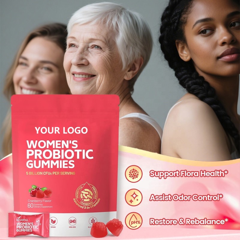 OEM/ODM Feminine Balance Cranberry Probiotics Gummies Manufacturer - Private Label Vegan pH Gummies with Vitamin C for Immune Support