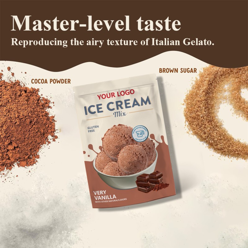 OEM Ice Cream Powder Manufacturer - Private Label Customized Natural Extract Vitamin Chocolate Ice Cream Mix (True Homemade)