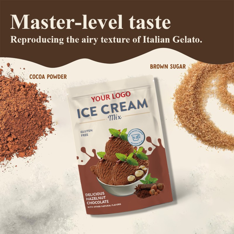 OEM Chocolate Hazelnuts Ice Cream Powder Manufacturer - Private Label Home-Made Simple Soft Serve Ice Cream Mix (Private Label)