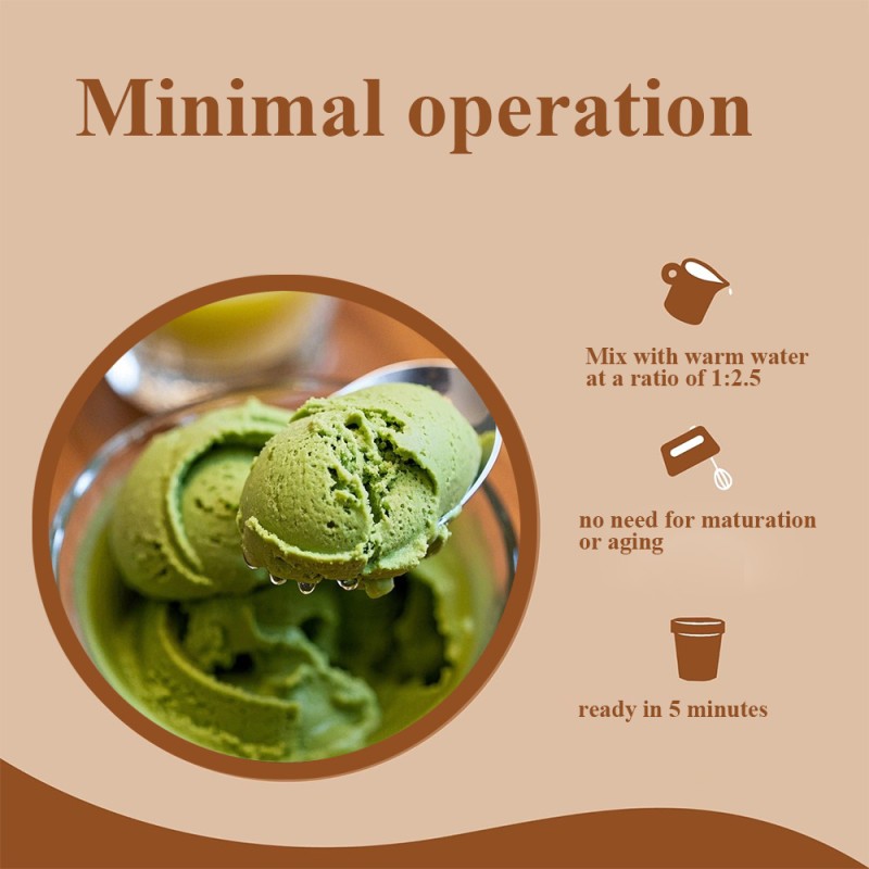 OEM/ODM Soft Serve Ice Cream Powder Manufacturer - Private Label 1Kg Homemade Green Matcha Ice Cream Mix