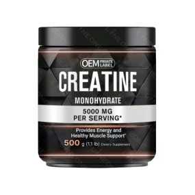 OEM Creatine Monohydrate Powder Manufacturer - Private Label 500 Grams Vegetarian Creatine Supplement for Muscle Mass