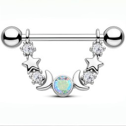 Nipple Ring Supplier - Boho Celestial Star Moon Crystal
