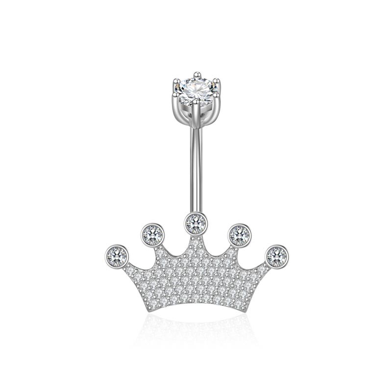 Belly Button Stud Factory - Crown Zircon 6 Claw Head Design