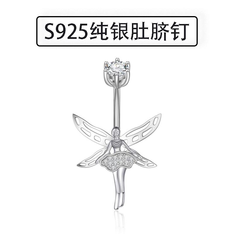 Silver Jewelry Manufacturer - Angel Design Ballet-shaped Navel