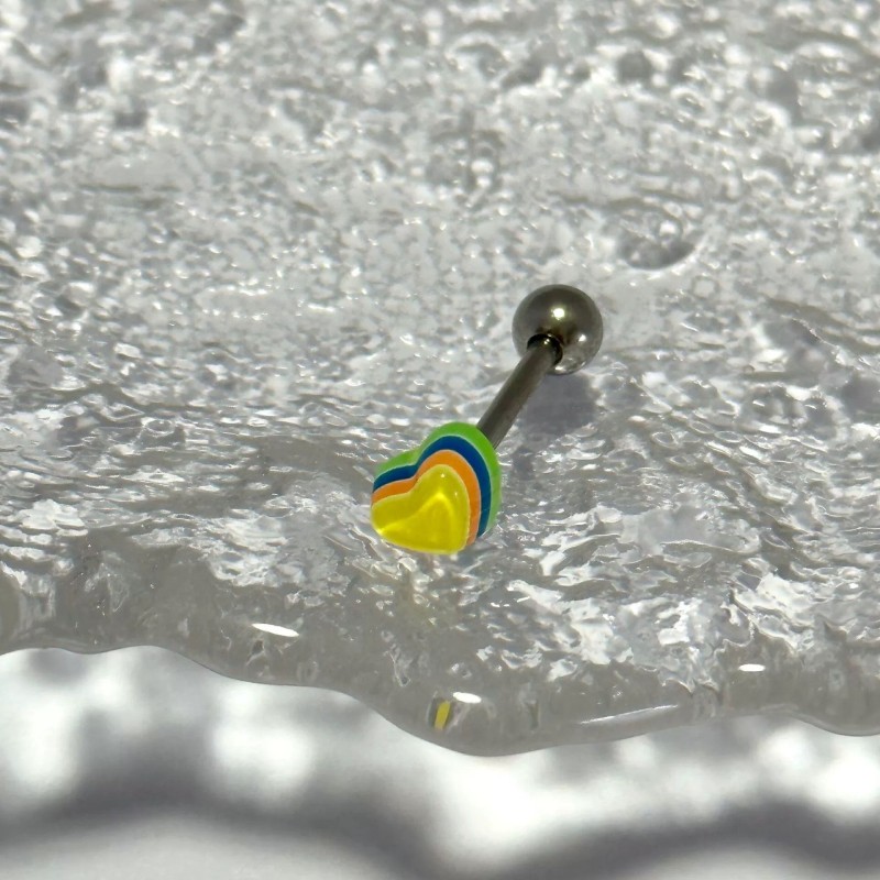 Tongue Piercing Supplier - 316L Stainless Steel Star Love Shape