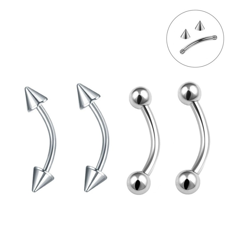 Banana Eyebrow Factory - 316L Surgical Steel Curved Barbell