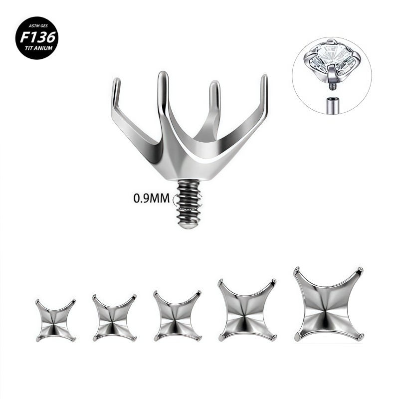 Titanium Accessories Supplier - G23 Internal Thread Four Claws