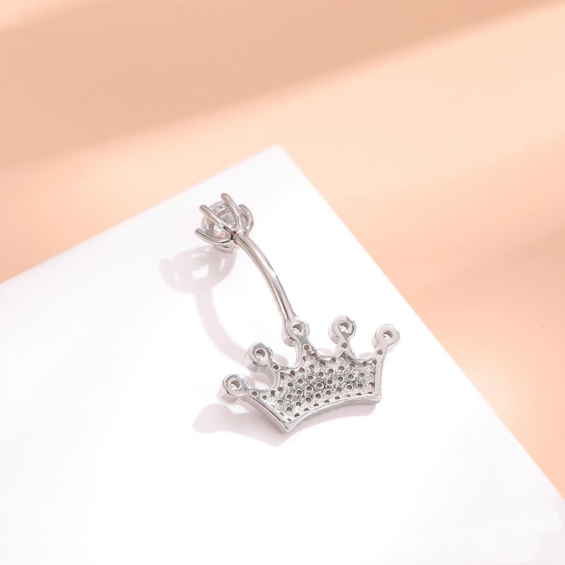 Belly Button Stud Factory - Crown Zircon 6 Claw Head Design