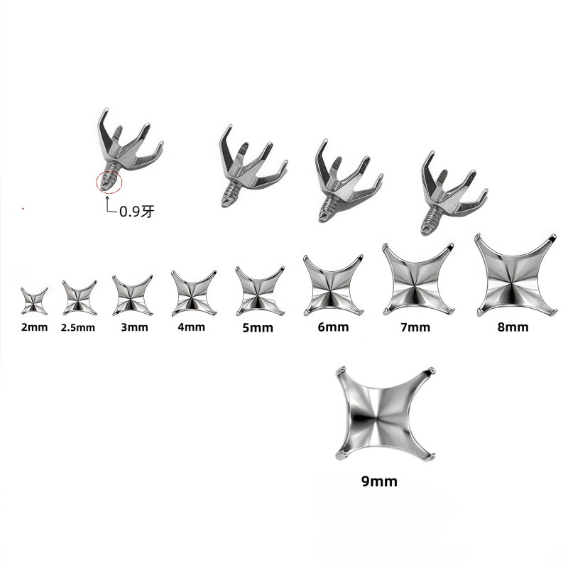 Titanium Accessories Supplier - G23 Internal Thread Four Claws