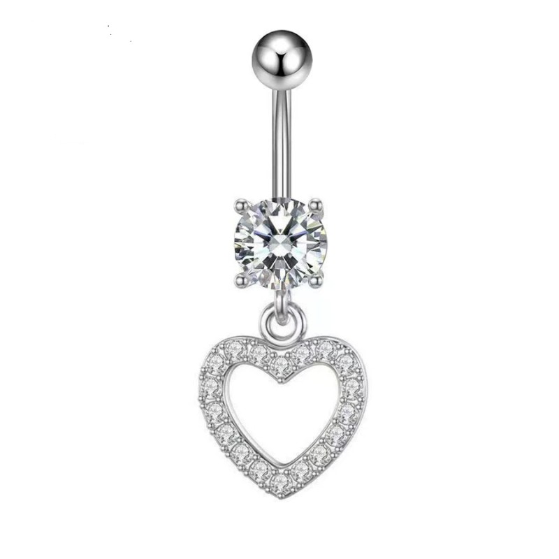 Navel Belly Rings Manufacturer - 8pcs/set Zircon Inlay Cute