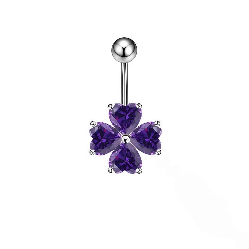 Four-leaf Clover Supplier - Dangle Belly Button Ring Navel