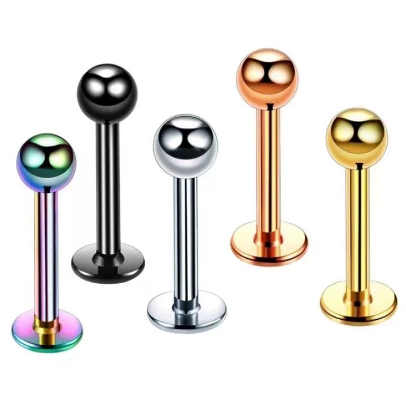 Body Piercing Jewelry Supplier - 6 Colors Ball Cone Labret Ring