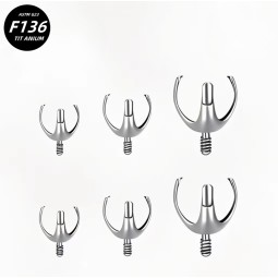 Piercing Accessories Factory - Titanium Three Claws Internal Thread