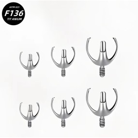 Piercing Accessories Factory - Titanium Three Claws Internal Thread