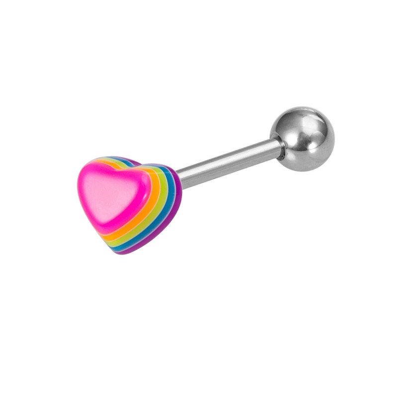 Tongue Piercing Supplier - 316L Stainless Steel Star Love Shape