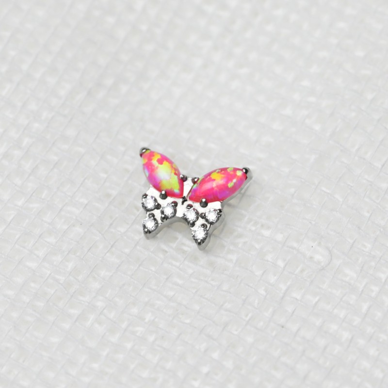 Helix Stud Earrings Supplier - G23 Titanium Opal Butterfly