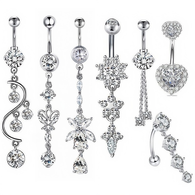 Belly Ring Set Supplier - 100 Types Shiny Zircon Wear Diamond