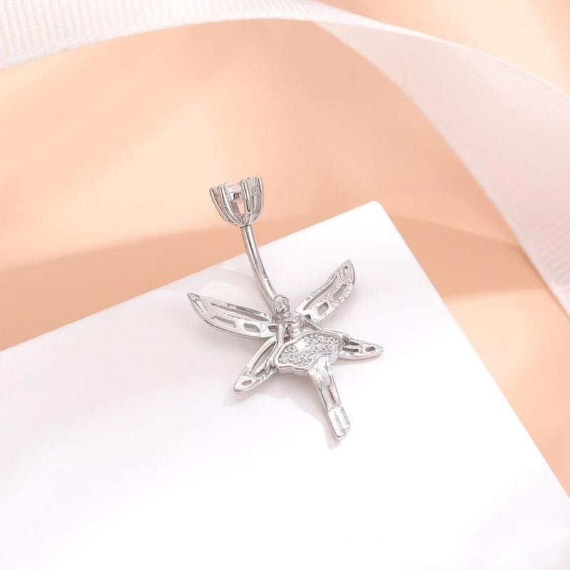 Silver Jewelry Manufacturer - Angel Design Ballet-shaped Navel