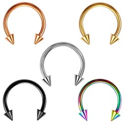 Horseshoe Nose Ring Manufacturer - Externally Threaded Spikes Top