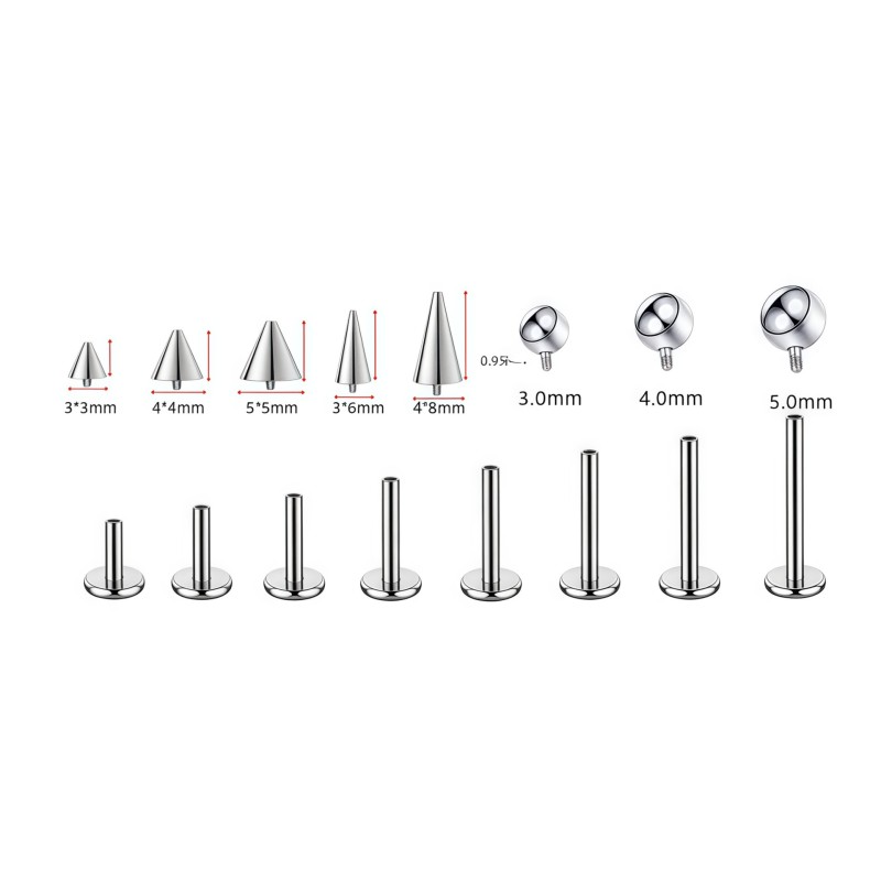 Titanium Labret Manufacturer - ASTM F136 Internal Thread Stock