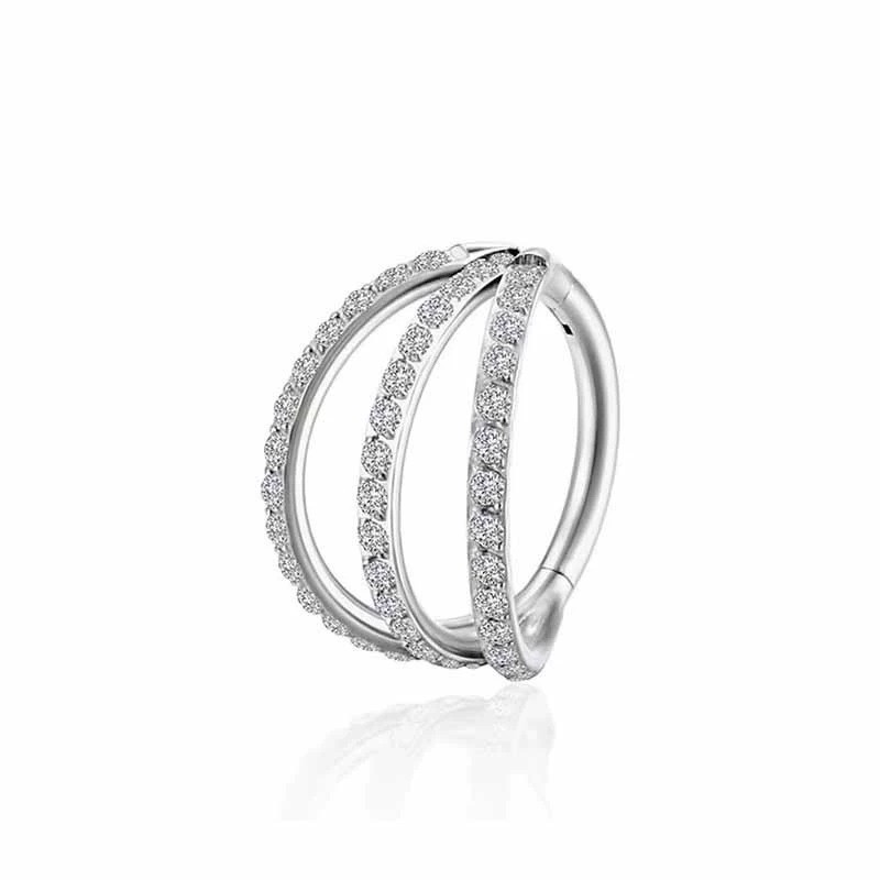 Nose Ring Supplier - Ear Bone Piercing Zircon Nostril Clicker