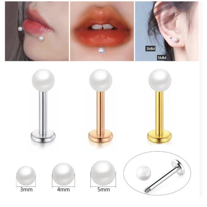 Body Accessories Supplier - Stainless Steel Flat Bottom Lip Stud