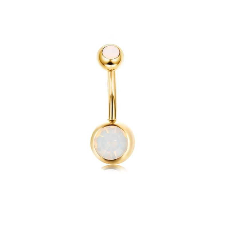 Belly Button Rings Manufacturer - 9PCS Gold Zircon Pearl Stainless