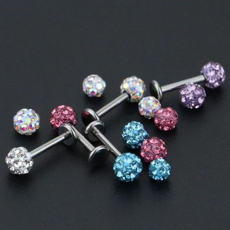 Lip Studs Manufacturer - Disco Ball Glittering CZ Epoxy